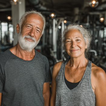 Adultos mayores ejercitándose